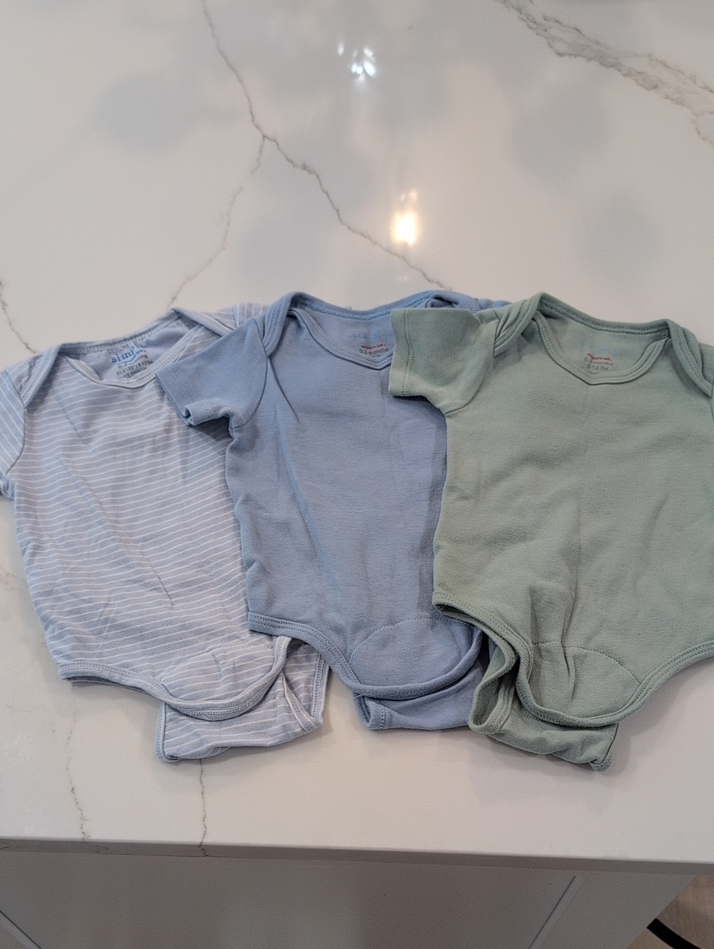 Magnetic Me Baby Bodysuit Set - Light Blue, Blue, Sage